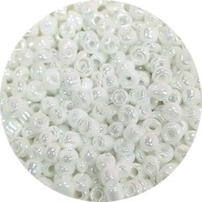 TeOra Store Dökme Cam Kum Boncuk (8/0) 3 mm - 60 Gram - Parlak Beyaz - BNC194