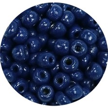 TeOra Store Dökme Cam Kum Boncuk Büyük Boy (6/0) 4 mm - 20 Gram - Koyu Mavi - BNC078
