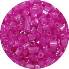 TeOra Store Kesme Cam Boncuk 2mm - 20 Gram - Şeffaf Fuşya -BNC315