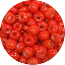 TeOra Store Dökme Cam Kum Boncuk Büyük Boy (6/0) 4 mm - 60 Gram - Turuncu - BNC137