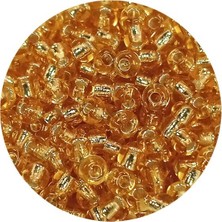 TeOra Store Dökme Cam Kum Boncuk (8/0) 3 mm - 20 Gram - Şeffaf Koyu Sarı - BNC176