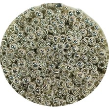 TeOra Store Dökme Cam Kum Boncuk (11/0) 2 mm - 60 Gram -  Gümüş - BNC057