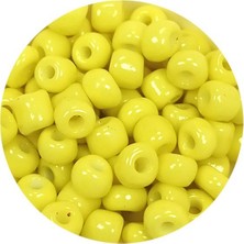 TeOra Store Dökme Cam Kum Boncuk Büyük Boy (6/0) 4 mm - 60 Gram - Sarı - BNC126