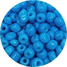 TeOra Store Dökme Cam Kum Boncuk Büyük Boy (6/0) 4 mm - 20 Gram - Açık Mavi - BNC106