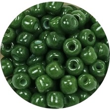 TeOra Store Dökme Cam Kum Boncuk Büyük Boy (6/0) 4 mm - 60 Gram - Koyu Yeşil - BNC112