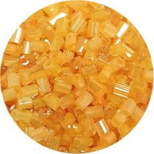TeOra Store Kesme Cam Boncuk 2mm - 60 Gram - Şeffaf Koyu Sarı - BNC361