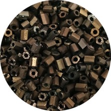 TeOra Store Kesme Cam Boncuk 2mm - 60 Gram - Mat Kahverengi - BNC396