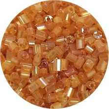 TeOra Store Kesme Cam Boncuk 2mm - 20 Gram - Şeffaf Altın -BNC318