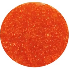 TeOra Store Dökme Cam Kum Boncuk (11/0) 2 mm - 20 Gram -  Şeffaf Turuncu - BNC016