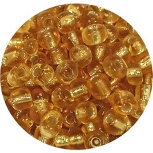 TeOra Store Dökme Cam Kum Boncuk Büyük Boy (6/0) 4 mm - 60 Gram - Şeffaf Bal - BNC119