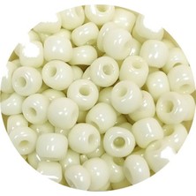TeOra Store Dökme Cam Kum Boncuk Büyük Boy (6/0) 4 mm - 60 Gram - Krem - BNC107