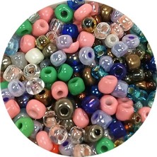 TeOra Store Dökme Cam Kum Boncuk (8/0) 3 mm - 60 Gram - Çok Renkli - BNC199