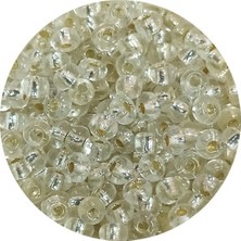 TeOra Store Dökme Cam Kum Boncuk (8/0) 3 mm - 60 Gram - Şeffaf Beyaz - BNC197