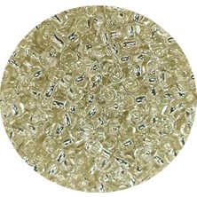 TeOra Store Dökme Cam Kum Boncuk (11/0) 2 mm - 60 Gram -  Şeffaf Beyaz - BNC053