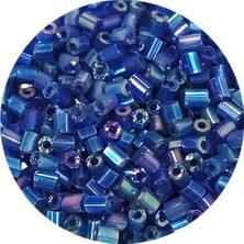 TeOra Store Kesme Cam Boncuk 2mm - 60 Gram - Koyu Mavi - BNC392