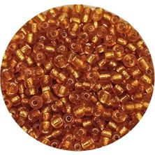 TeOra Store Dökme Cam Kum Boncuk (11/0) 2 mm - 60 Gram -  Koyu Bal Rengi - BNC070