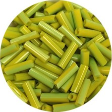 TeOra Store Uzun Boru Kesme Boncuk Çap 2mm Uzunluk 10 mm - 20 Gram - Yeşil - BNC243