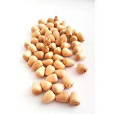 TeOra Store 100 gr (275 Adet) Ahşap Boncuk 12 mm Boy x 10 mm En Doğal Ahşap Makrome El Işi Çanta
