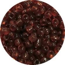 TeOra Store Dökme Cam Kum Boncuk (8/0) 3 mm - 60 Gram - Şeffaf Koyu Kahve - BNC200