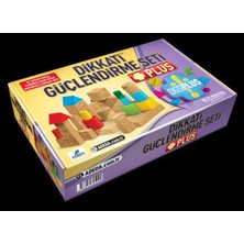 Kitabevimden Dikkati Güçlendirme Seti Plus 4 Yaş (3 Kitap+22 Parça Ahşap - Karton Kutu)