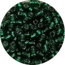 TeOra Store Dökme Cam Kum Boncuk (8/0) 3 mm - 20 Gram - Koyu Yeşil - BNC146