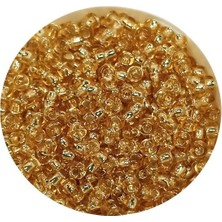 TeOra Store Dökme Cam Kum Boncuk (11/0) 2 mm - 20 Gram -  Şeffaf Bal Rengi - BNC033
