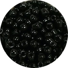 TeOra Store Dökme Cam Kum Boncuk (8/0) 3 mm - 60 Gram - Parlak Siyah - BNC211