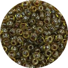 TeOra Store Dökme Cam Kum Boncuk (8/0) 3 mm - 60 Gram - Yeşil Siyah - BNC223