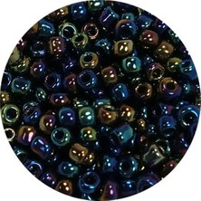 TeOra Store Dökme Cam Kum Boncuk (8/0) 3 mm - 60 Gram - Lacivert Yeşil - BNC210