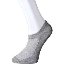 TeOra Store Gri Erkek Görünmez Çorap 3 Çift