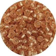 TeOra Store Dökme Cam Kum Boncuk (8/0) 3 mm - 60 Gram - Şeffaf Bal Rengi - BNC184