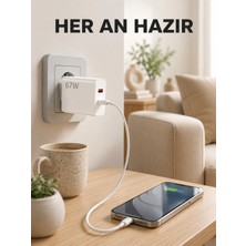 67 Watt Type C Şarj Adaptörü Asus Zenfone 7 8 9 Uyumlu Yeni Nesil - Lisinya