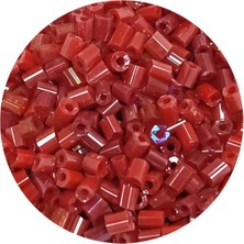 TeOra Store Kesme Cam Boncuk 2mm - 60 Gram - Koyu Kırmızı - BNC370