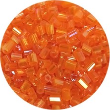 TeOra Store Kesme Cam Boncuk 2mm - 60 Gram - Şeffaf Turuncu - BNC362