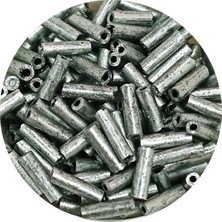 TeOra Store Uzun Boru Kesme Boncuk Çap 2mm Uzunluk 10 mm - 20 Gram - Desenli Gümüş - BNC244