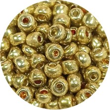 TeOra Store Dökme Cam Kum Boncuk Büyük Boy (6/0) 4 mm - 20 Gram - Altın - BNC093