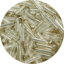 TeOra Store Uzun Boru Kesme Boncuk Çap 2mm Uzunluk 10 mm - 60 Gram - Gümüş - BNC271