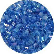 TeOra Store Kesme Cam Boncuk 2mm - 20 Gram - Şeffaf Mavi -BNC326