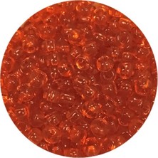 TeOra Store Dökme Cam Kum Boncuk (8/0) 3 mm - 20 Gram - Şeffaf Turuncu - BNC165