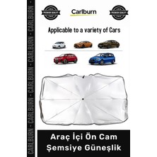 Carlburn #güneşlik Titanyum Gümüş Kaplama Çelik Iskelet Uv Blokaj Soğutma Araç Içi Ön Cam Şemsiye Güneşlik