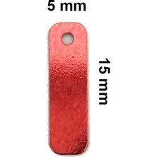 TeOra Store Bakır 15 x 5 mm Dantel Oya Yazma Halhal Abiye Lazer Kesim Pul 200 Adet / 8 Gram