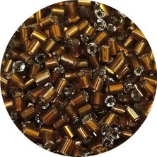 TeOra Store Kesme Cam Boncuk 2mm - 20 Gram - Koyu Kahverengi -BNC324