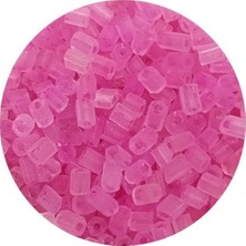 TeOra Store Kesme Cam Boncuk 2mm - 20 Gram - Şeffaf Mat Pembe -BNC329