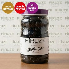 Firuze Hanım Zeytinleri Yağlı Sele Siyah Zeytin - XL Duble Boy - Gemlik Tipi Trilye -1 kg