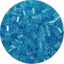 TeOra Store Kesme Cam Boncuk 2mm - 20 Gram - Şeffaf Turguaz -BNC349