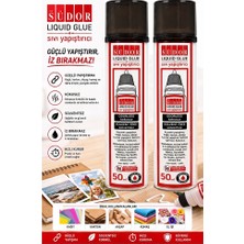 Artlantis Sıvı Yapıştırıcı Şeffaf 50ML 2 Adet Südor Plastik Tüpte Sıvı Uhu Kağıt Karton Yapıştırıcısı Zararsız Okul Büro Ofis