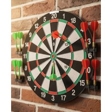 12 Inç Dart Tahtası 4 Adet Metal Uçlu Dart Oku Kolay Montajlı - Lisinya