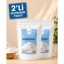 Lilo Natural Saf Karbonat 1000 gr x 2’li Set - Çok Amaçlı, Gıda Kullanımına Uygun (Sodyum Bikarbonat)