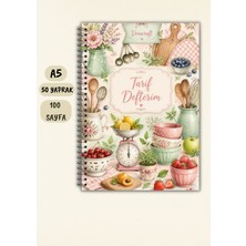 Yemek Tarif Defteri, 50 Yaprak /100 Sayfa, A5 / Tel Spiral TRF0003