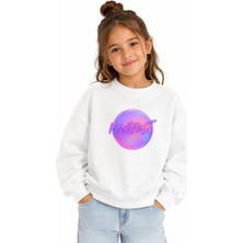 Fasardi Manifest Girls M6NIFESTGIRLS Baskılı Oversize Şardonsuz Uzun Kollu Kız Çocuk Sweatshirt